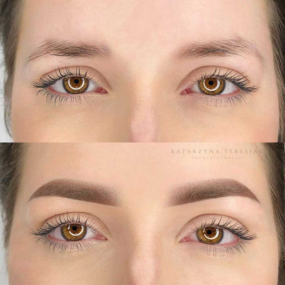 Powder eyebrows are a semi-permanent makeup technique