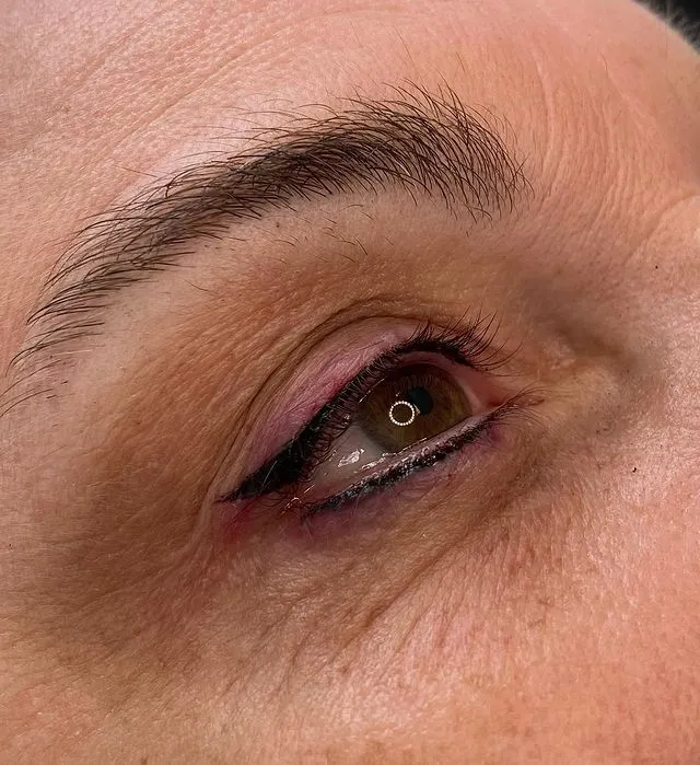 Lower Lid Eyeliner Tattoo for Older Ladies