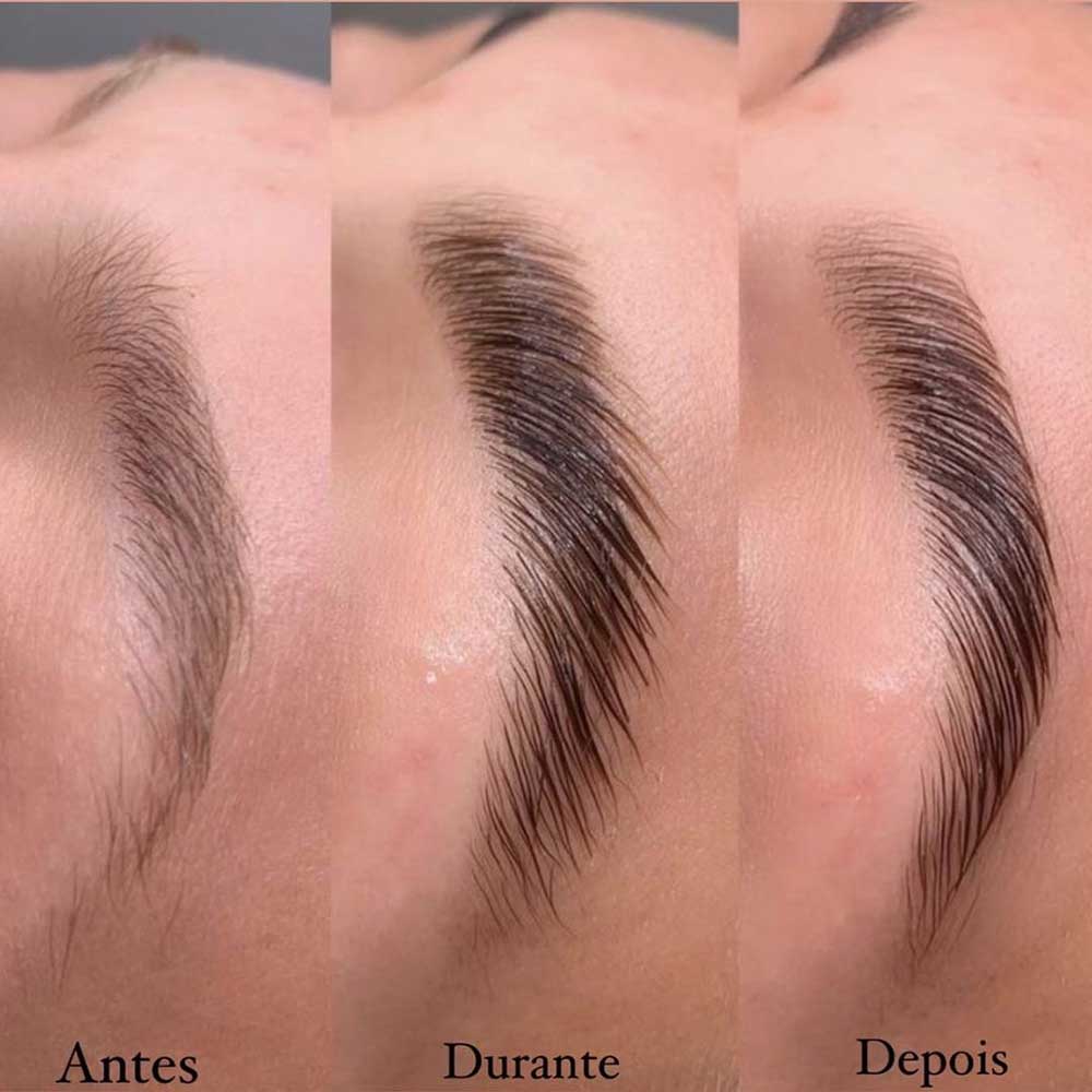 Eyebrow lamination non-invasive brow treatment alternative for microblading