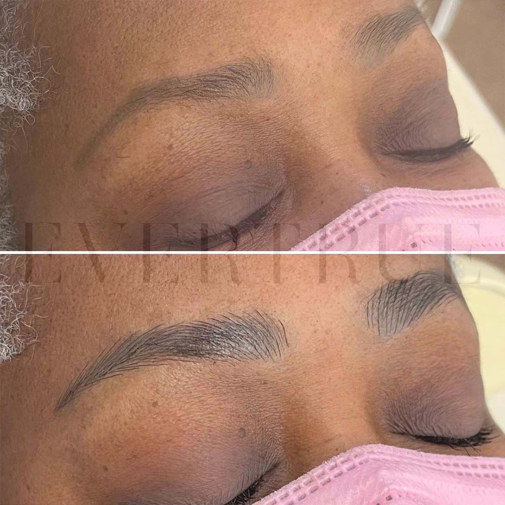 Microblading Eyebrows Pigment Residues After 2 Years
