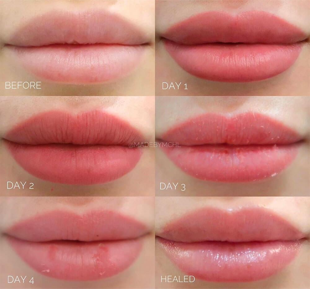 lip blush healing process