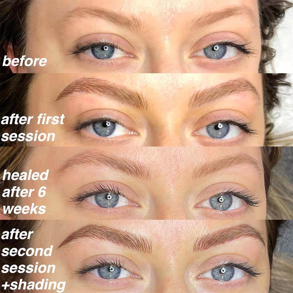 microblading healing and touch up