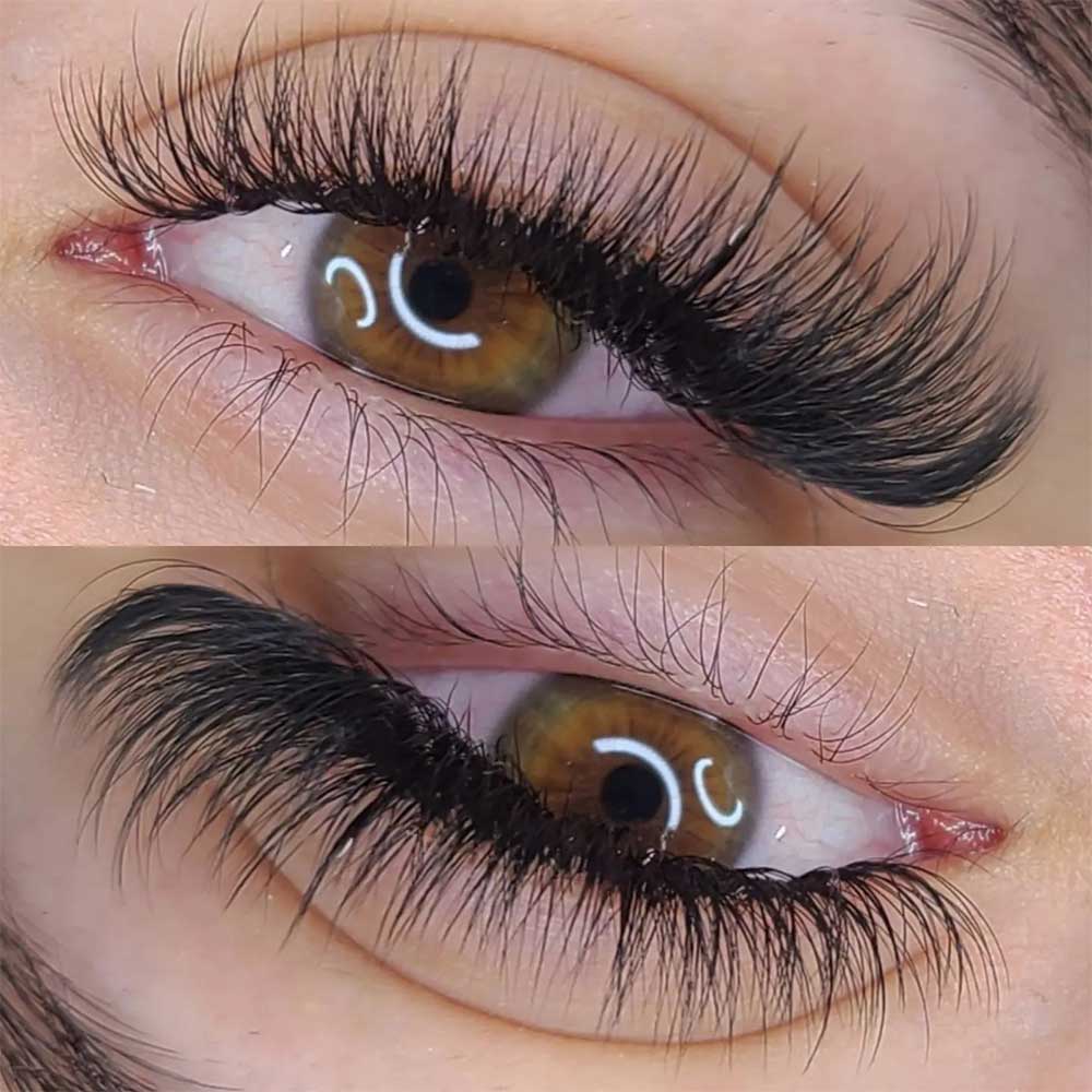 Cat eyelash extensions are extensions that are shorter in the inner corners of the eyes and longer in the outer