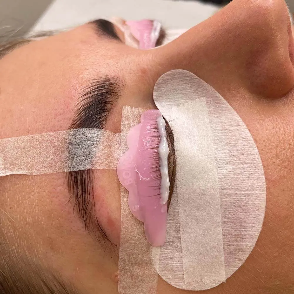Woman getting a lash lift