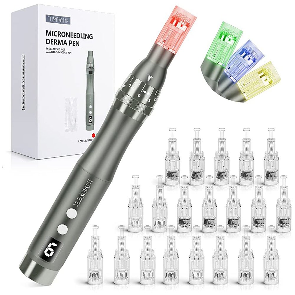 microneedling pen with extra cartridges