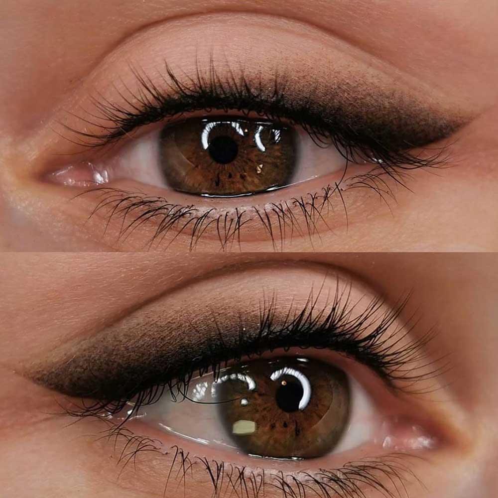 Example of an ombre eyeliner tattoo