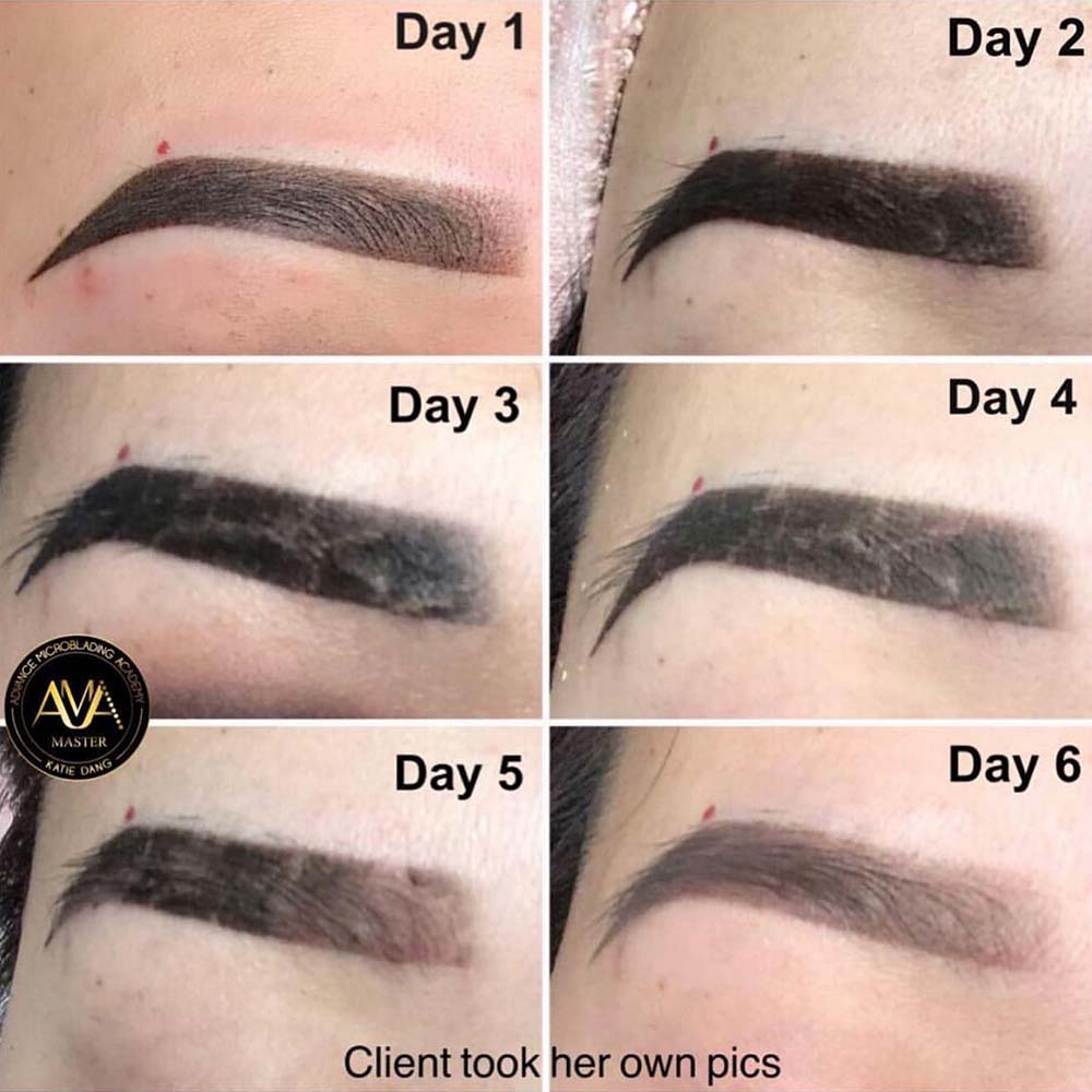 what happens after the eyebrow tattoo peeling