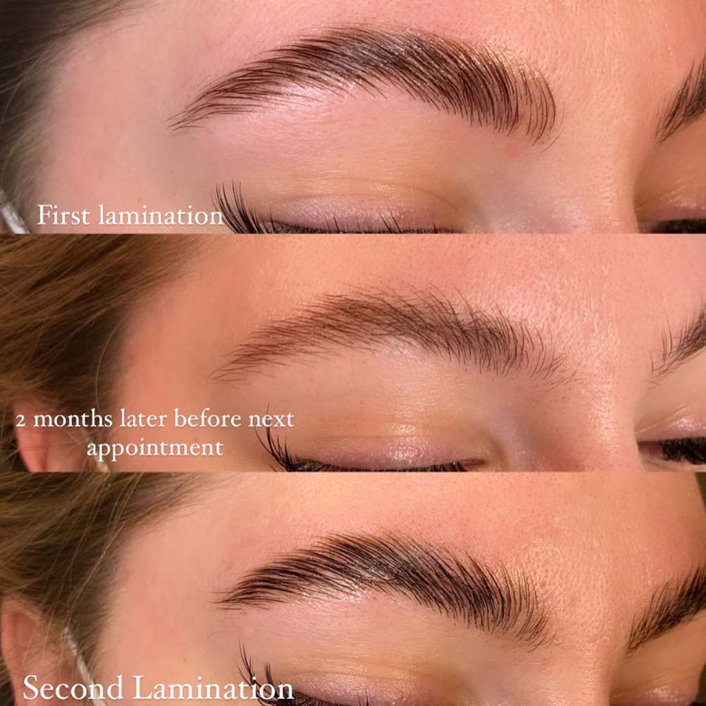 brow lamination in the weeks to follow