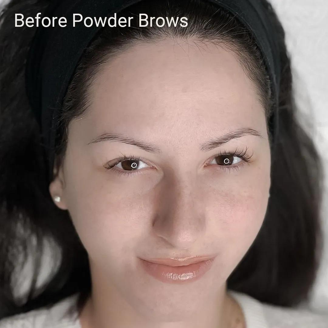 before powder brows