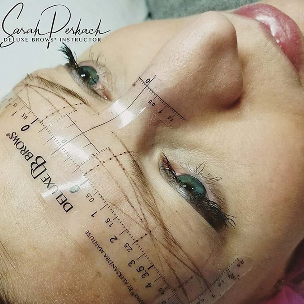 Drawing Symmetrical Eyebrows with a Sticky Ruler