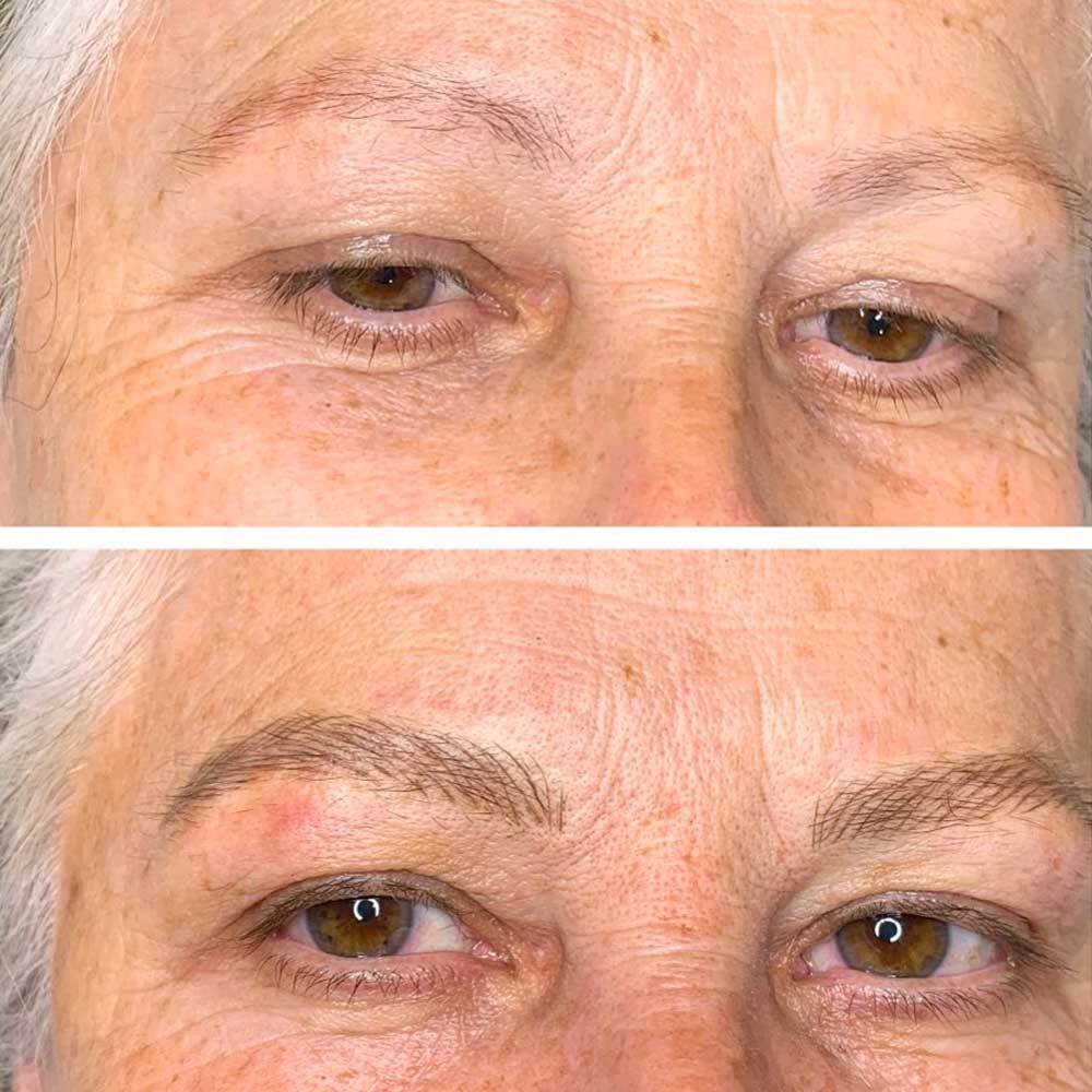 Microblading Eyebrows for Grey Hair Final Results