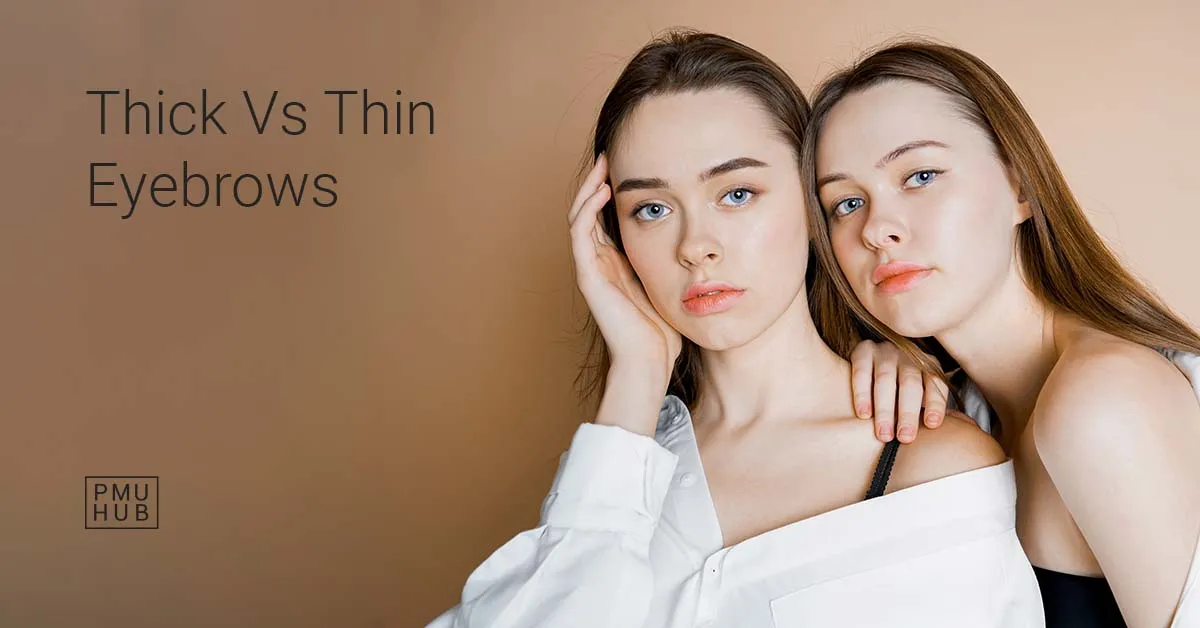 thick vs thin eyebrows