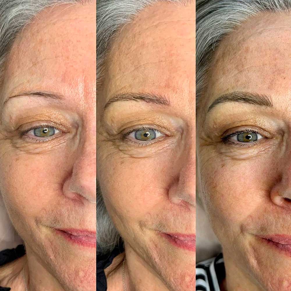 pigment shade importance microblading eyebrows for grey hair