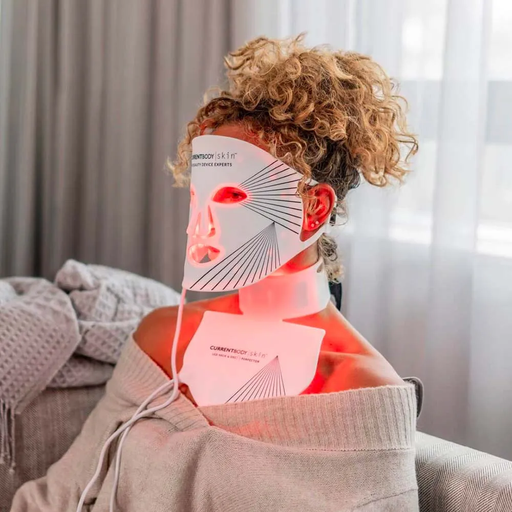 CurrentBody Skin Complete LED Kit for Red Light Therapy - Fully Wearable Anti-Aging LED Mask & Device, Improves Skin tone, Texture and Firms the Skin