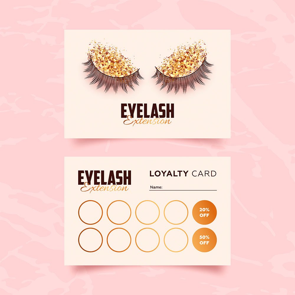 loyalty cards for lash salons