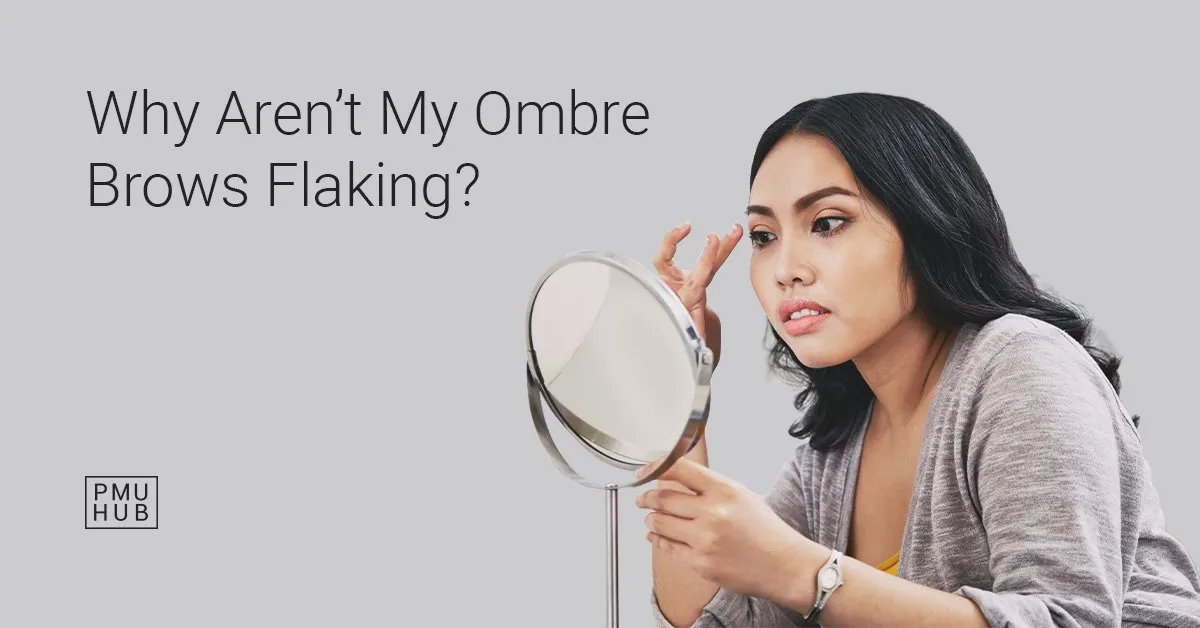 ombre brows scabs not falling off