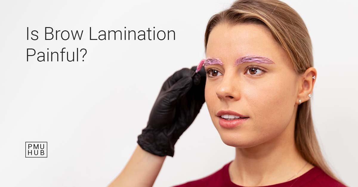 does brow lamination hurt