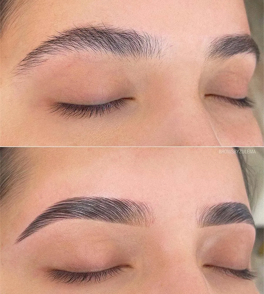 does eyebrow lamination  burn and hurt