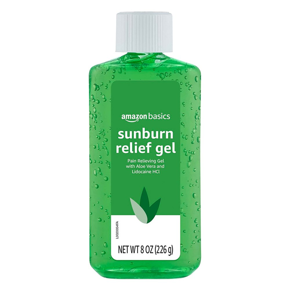 Amazon Basics Sunburn Relief Gel with Aloe Vera, 8 Fluid Ounce, 1-Pack