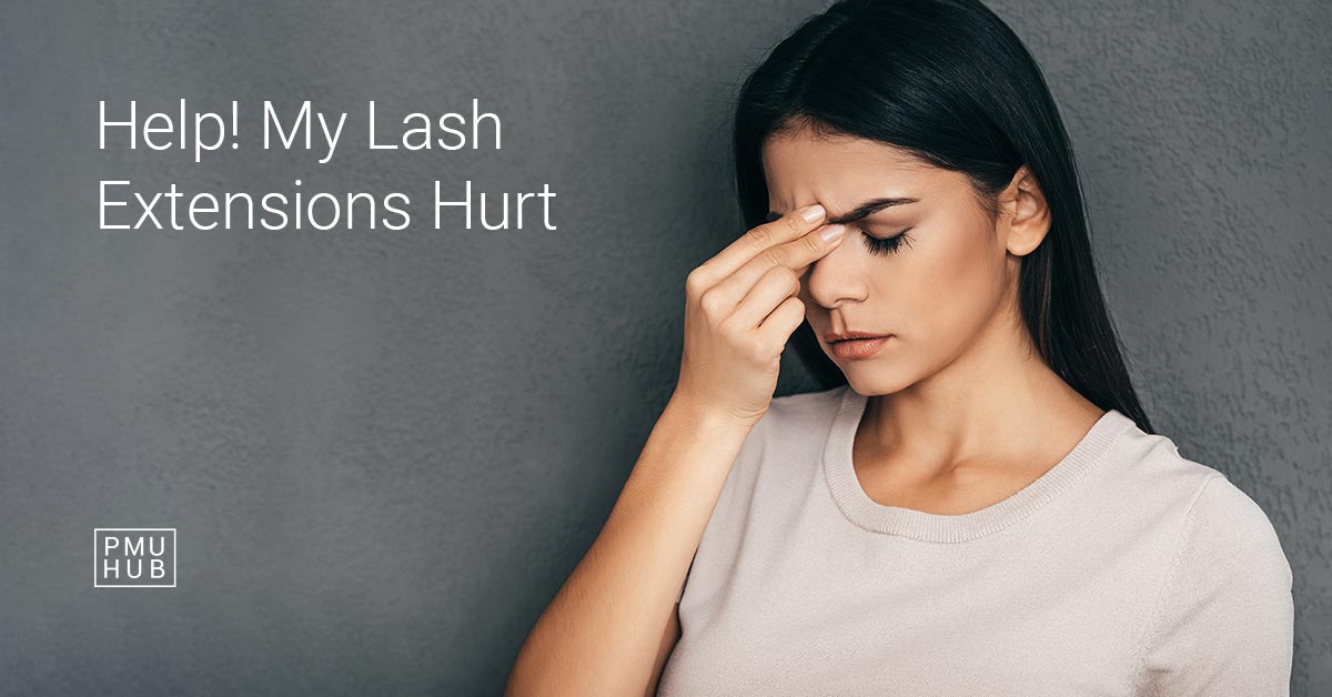 what to do when eyelash extensions hurt